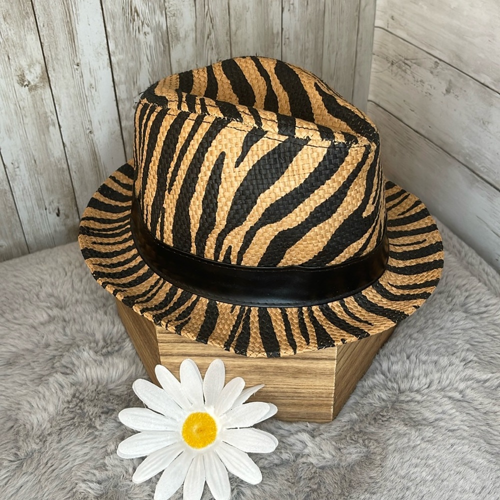 Zebra Print Fedora Hat 🎩